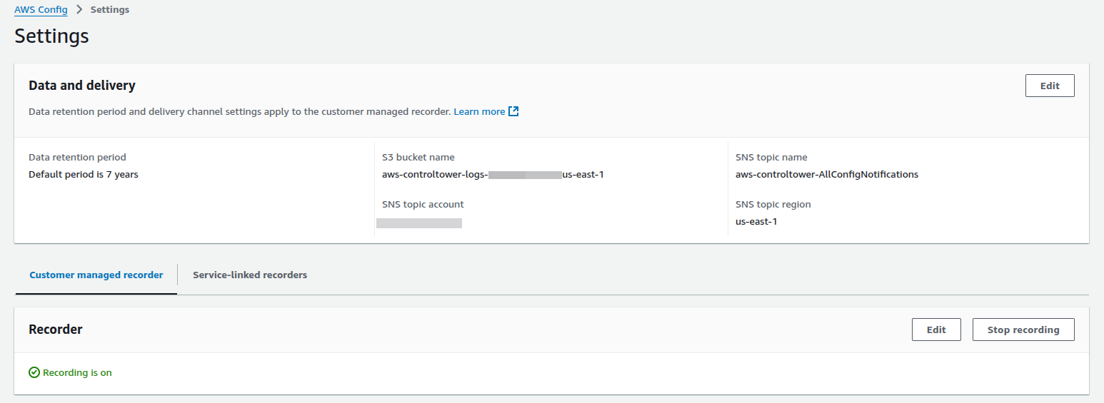 <em>Fig: Config Recorder is On</em>