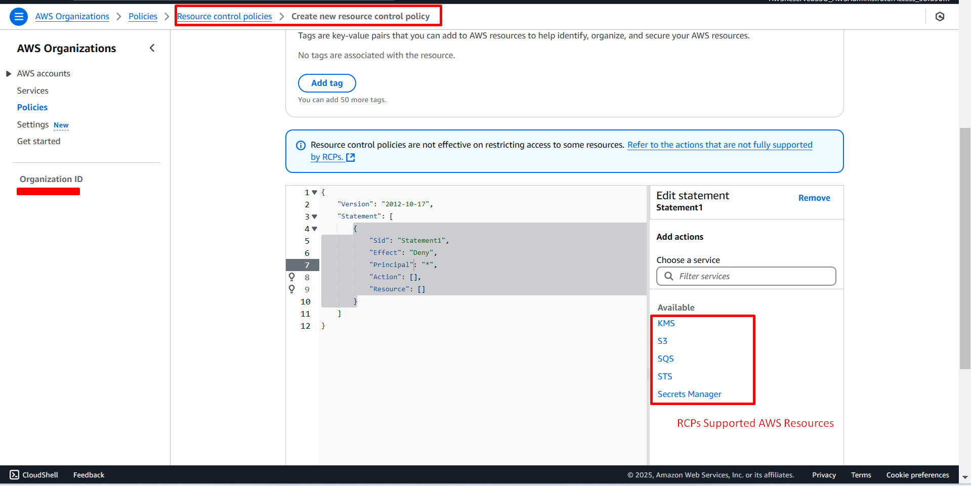 Creating AWS RCP