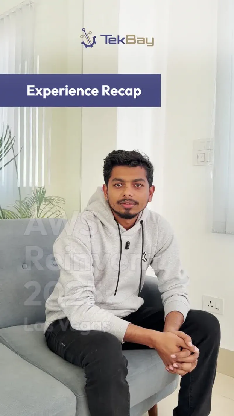 Saugat Tiwari in TekBay Digital’s re:Invent experience recap video